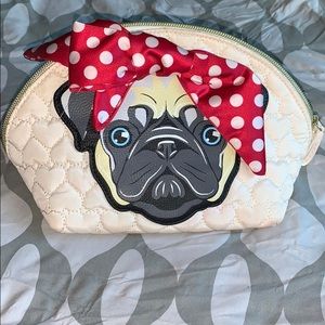 BETSEY JOHNSON French bulldog cosmetic pouch